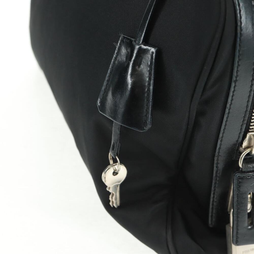 PRADA Hand Bag Nylon Leather Black Silver Auth ep12566 - Picture 9 of 16